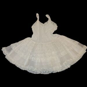 Vintage Child's Her Majesty Crinoline Petticoat with Lace Trim